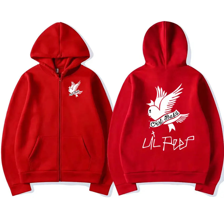 Rapper Lil Peep Graphic Zipper Hoodie