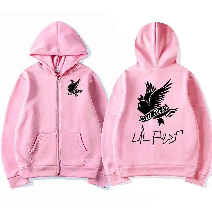 Rapper Lil Peep Graphic Zipper Hoodie
