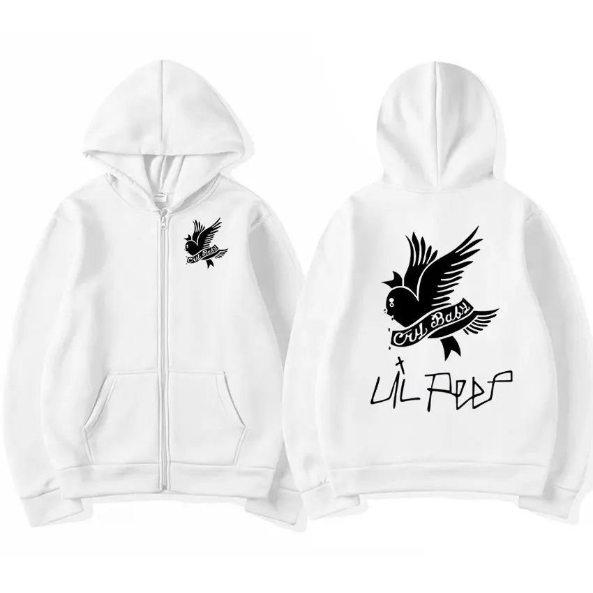 Rapper Lil Peep Graphic Zipper Hoodie