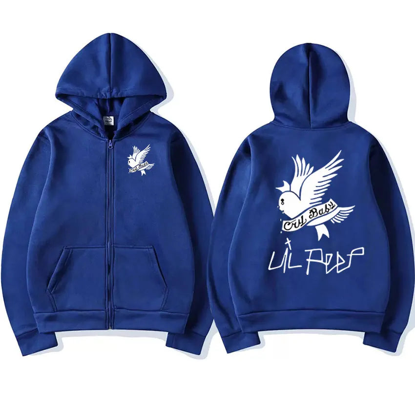 Rapper Lil Peep Graphic Zipper Hoodie