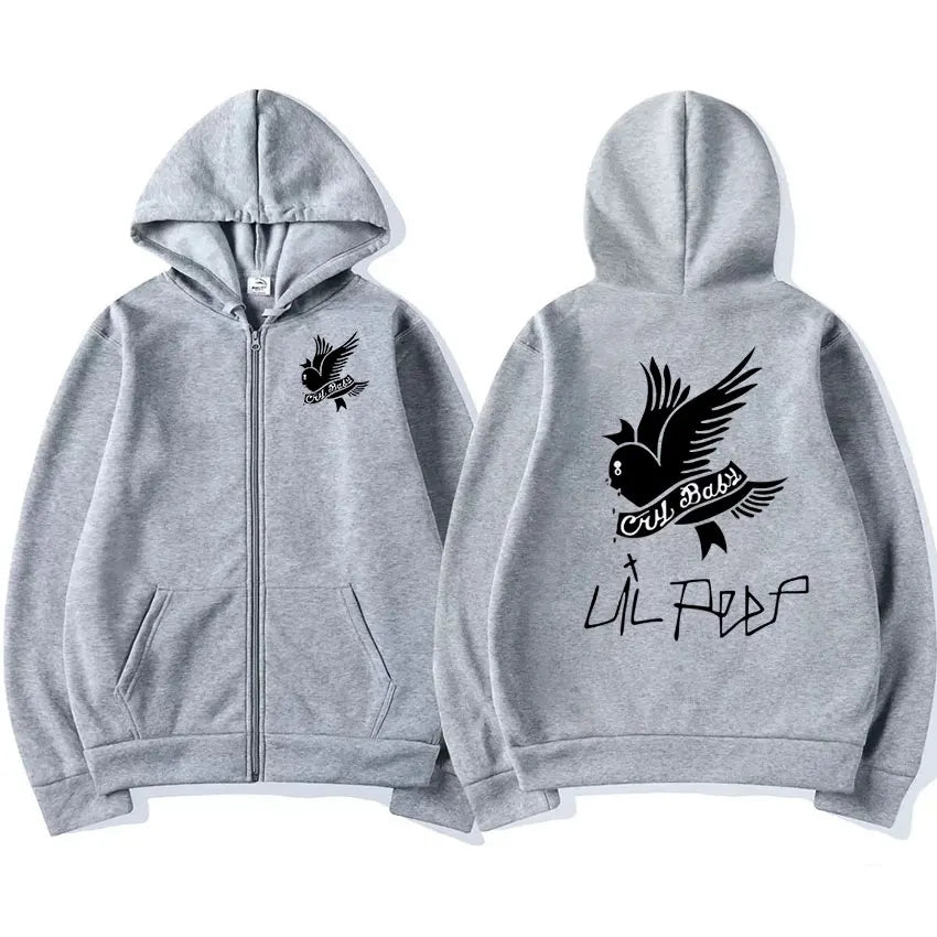 Rapper Lil Peep Graphic Zipper Hoodie